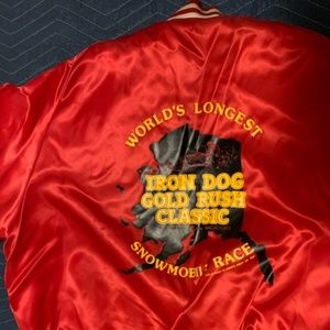 Vintage "Iron Dog Gold Rush Classic" satin jacket